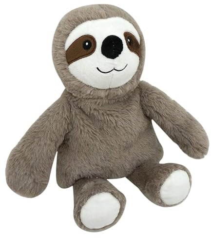 Daniel James Warm Hugs Microwaveable Plush Sloth - Heatable Wheat Bag with Lavender Scent - Cute Cuddly Animal Heat Pad for Adults & Children - Sloth