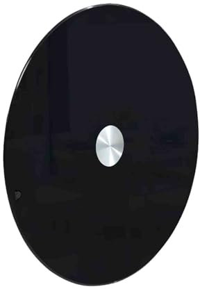 SBCC Runder Tisch Drehteller Hartglas Schwarz Lack Haushaltsdrehteller(70cm)