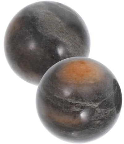 SEWOART Baoding Kugeln aus Stein 2 Stück 5cm Handmassage zur Fingerbeweglichkeit und Handkraft mit Kasten für Senioren und Schüler