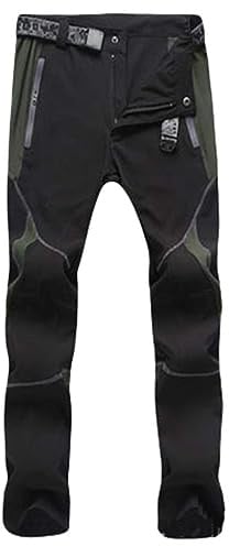 Foweknow MTB Hose Herren Lang Wanderhose Herren Sommer Trekkinghose Leichte Schnell Trockend Outdoor Hose Softshellhose Atmungsaktiv Outdoorhose Wasserdicht Winddicht Fahrradhose