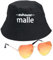 WWISTOA Mallorca Hut Saufen Mallorca Fischerhut, Malle Accessoires,Malle Party Outfit, Brille für Malle Party Accessoires