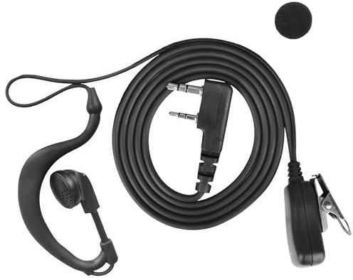 Earpiece Walkie Talkie Headset for Motorola, 2 Pin Radio Ear Piece G-Shape with PTT Mic Interface Covert Air Tube Headset Security Guard Bodyguard for CP040 DP1400 GP68 GP88 GP300 CT150 Hytera