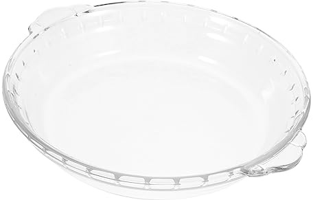 UTHCLO 8 Inch Glass Pie Plate Microwave Safe Bakeware Sturdy for Household Kitchen Baking and Oven Use