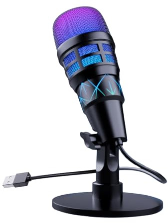 Ancsttu Pc Microphone - USB Computer Microphone,USB Wireless Headphones Accessories for Pc Studio Recording Streaming Podcast Headset Music