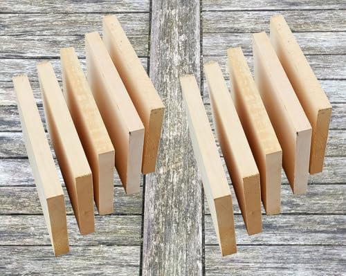 Schnitzholz Linde 20x15x2cm - 10er Pack, Lindenholz zum Schnitzen, Basteln und Drechseln, Holz zum Schnitzen für Kinder und Erwachsene, Basswood zum Schnitzen, Ikonenmalerei