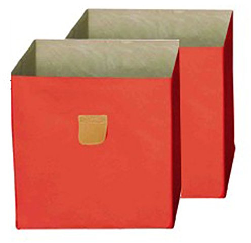 Phoenix 817301OR Aufbewahrungsbox Stor'It im 2er Set passend zu Caro Regalen, 34 x 34 x 34 cm, orange