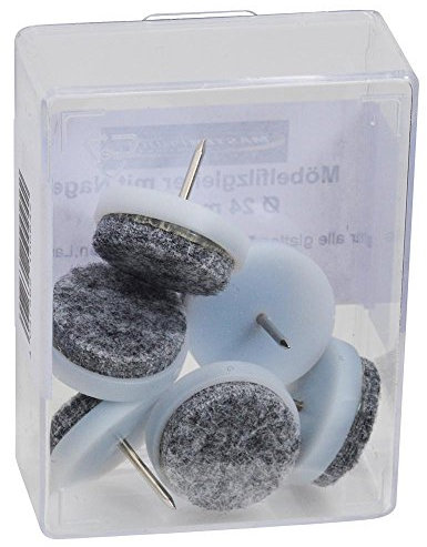 MasterProof Filzgleiter mit Nagel, 24mm, 6 Stück