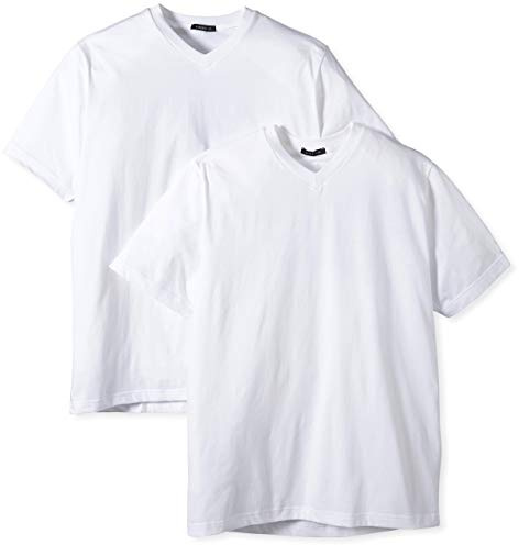 Schiesser 2 Stück American T-Shirt V-Ausschnitt Herren T-Shirt V-Neck - Schwarz
