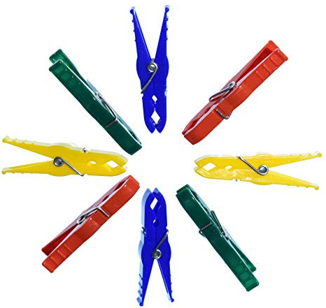 Hagspiel 50 Stk. Wäscheklammer aus Kunststoff, Extra starke Ausführung, Qualitäts-Produkt mit starker, rostfreier Spiralfeder Made in Germany Hochwertiger Kunststoff