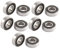 sourcing map 10Stk Doppelseitige Gummidichtungen Rillenrad 6001RS Kugellager 12x28x8mm DE de