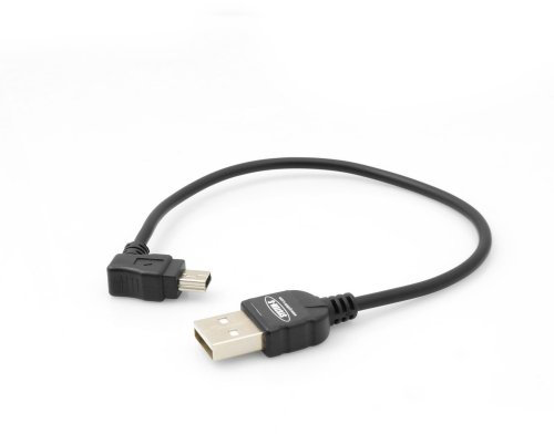 System-S Mini USB Kabel Datenkabel Ladekabel mit 90° Winkelstecker 90 Grad Links gewinkelt 30 cm