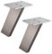 1 paire (2 pièces) SO-TECH® Pieds Snack Support Incliné Snack Console Bar COUNTER Incliné à 60° Pied de Snack Console Plan de travail Aluminium massif Anodisé Noir Finement rectifié Hauteur 178 mm