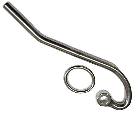 8MM x 200MM Stainless Steel Pelican Hook with Ring - Marine Connector Jaw Clevis Pin