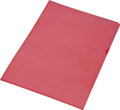 Sichthülle A4 L PVC oben und rechts offen 10 Stück (rot)