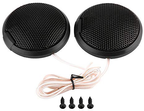 Set Altoparlanti Auto, 20W Mini Altoparlante Rotondo Tweeter per Auto Stickabile Nero Impianto Stereo Auto Più Divertente da Guidare, Migliore Esperienza Musicale