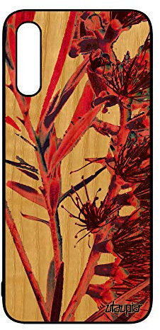 Coque Silicone Fleurs A50 Bois Plante Exotique Nature Rose Fond Portable Pas Cher Telephone Effet personnalisé Housse pour Samsung Galaxy