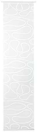 ondeco Flächenvorhang Sets 60 x 300 cm Verschiedene Modelle inkl. Click Beschwerung und Panelwagen Schiebevorhang Flächenvorhang Move Weiß