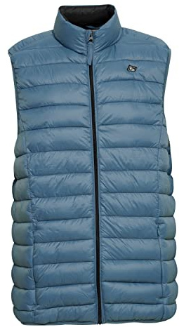 Blend BHRomsey Herren Weste Steppweste Outdoor Weste mit Stehkragen, Größe:2XL, Farbe:Bluestone (184217)