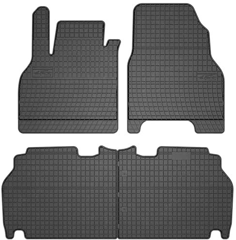 MOTOS Gummimatten Auto Fussmatte passend für Renault Kangoo II 2007-2021 1. und 2. Sitzreihe Verbessern Sie Ihren Reisekomfort mit Antirutschmatte Auto- Allwetter fußmatten Auto, Schutz vor Verschmutz