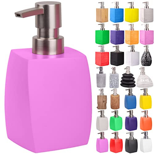 Seifenspender | viele schöne Seifenspender zur Auswahl | modernes, stylisches Design | Blickfang für jedes Badezimmer (Wave Pink)