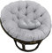 Papasan Nur Kissen, verdicktes, überfülltes rundes Kissen, 4 kg, Stuhl, Hängesessel (44 x 44 cm, grau)