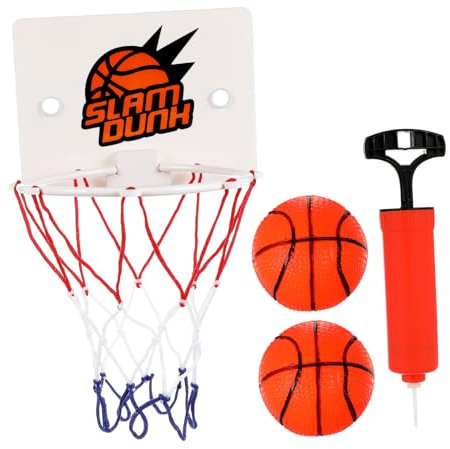 Toyvian Spielzeug Für Kinder Kleinkindspielzeug Basketball Toy Mit 2 BäLlen & Pumpe Indoor Basketball Hoops Spielzeugset Mini Wall-Mini Hoop FüR Jungen Und MäDchen