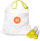 Code H, 200 Count, Compatible with Simplehuman H liners, White, Trash Bags, Drawstring