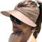 Baynetin Damen Visor Sonnenhut mit Großer Krempe, UV Protection Strand Sportmütze Strandhut Sommerhut,Sonnenvisorhüte für Frauen und Damen UV-Schutz (Rosa)