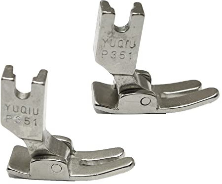 RLECS 2 Stück P351 Industrie-Nähmaschinen-Standard-Nähfuß für Brother, Singer, Juki und mehr Nähmaschinen-Zubehör, komplett aus Stahl