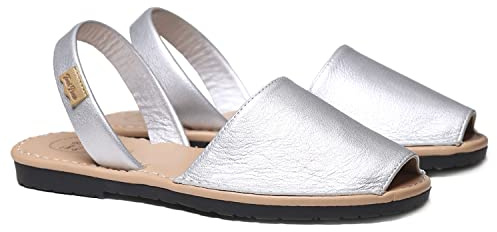 Toni Pons Abarca für Damen aus Leder - Mao - Silver, 38 EU