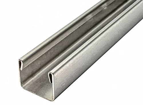 Glaszentrum Hagen - 2440x15x11 mm U Edelstahl Wandprofil - Bodenprofil - Einsatzprofil für Duschen