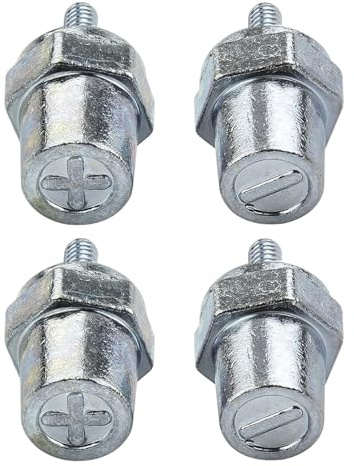 Ampper M6 Thread Male Zinc Battery Terminal Post Adapter M6 Battery Charging Post Terminals for Extension, Pack of 4