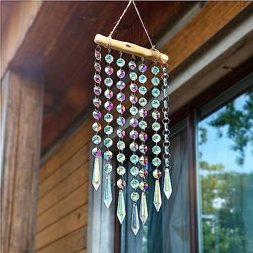 Sonnenfänger Kristall Windspiel, Kristallanhänger Stern Regenbogen Reifen Aesthetic Kristalle Anhänger, Fensterdeko Ornament kristalkugel Hängend für Zimmer Decken Garten Dekoration