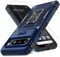 DEERLAMN Case for Google Pixel 8 Pro with Slide Camera Cover+Screen Protector (1 Pack), Rotated Ring Kickstand Military Grade Shockproof Heavy Duty Protective Cover -Navy Blue