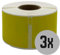 DULA Etiketten - Kompatibel mit Dymo Compatible labels - Geel - 99012 - S0722400 - Adresetiketten - 3 rollen - 36 x 89 mm - 260 labels per rol