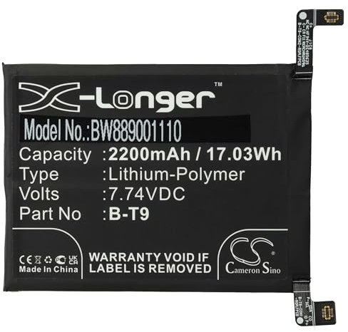 vhbw Akku kompatibel mit Vivo I2201, IQOO 10 5G, IQOO 9T, IQOO 9T 5G, V2217A Handy Smartphone Telefon (2200 mAh, 7,74 V, Li-Polymer)