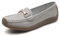 Dames Mocassins Chaussure Casual Bateau Confort Loafers Plates Chaussures de Conduite Chaussures Décontractées Femmes Chaussures Gris 43EU