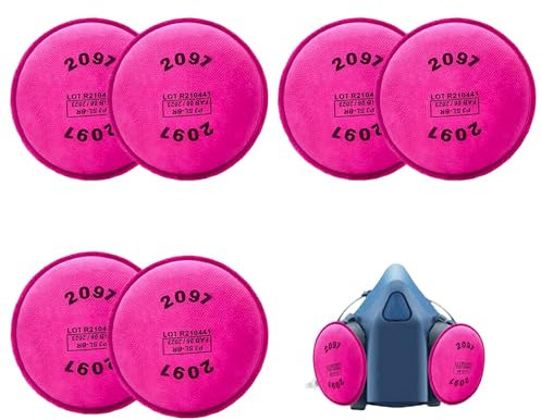 Confezione da 3 filtri 2097 per respiratori 6000 6200 6800 7000 FF-402, filtri antiparticolato 2097 per resina epossidica, vernice al piombo, amianto, polvere, particelle