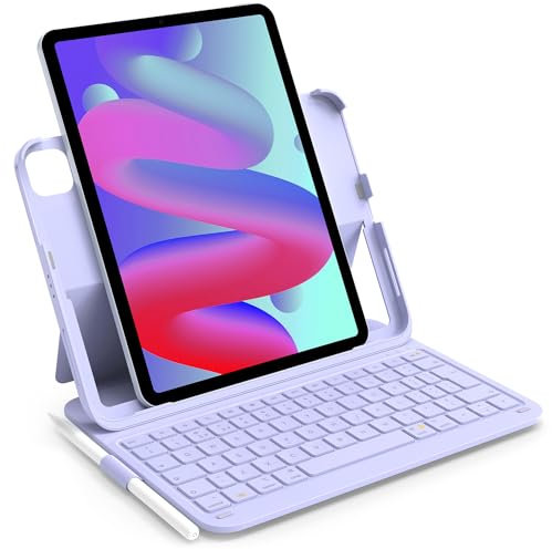 Inateck Keyboard Case for iPad 10th Gen/11th Gen 2025, iPad Air 2025 M3/2024 M2 11 inch Case with Keyboard, Ultralight Keyboard for Air 5/4 10.9 inch, Pro 11 4/3/2/1, Pen Holder, BK2007 Purple