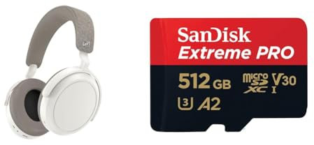Sennheiser Momentum 4 Wireless Kopfhörer mit Bluetooth & SanDisk Extreme PRO microSDXC UHS-I Speicherkarte 512 GB + Adapter & RescuePRO Deluxe