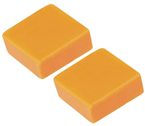 CoCud Cera de abejas 50x50x14mm (L x An x Al) Bloque de cera de abejas impermeable y a prueba de humedad rectangular - (Aplicaciones: para hacer velas pulir muebles) 2 piezas