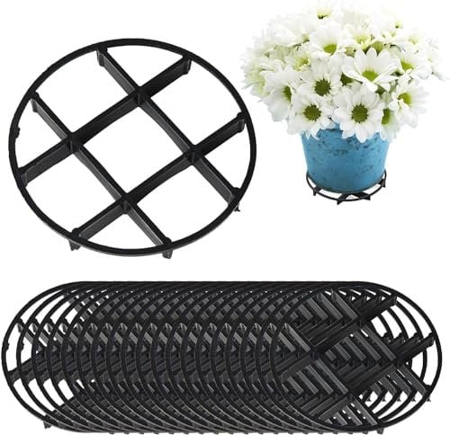 Youning Pflanzen Untersetzer 20 Stück Topfpflanzenständer Blumentopf Ständer Drainage Mesh Robuste Pflanzenständer Blumentopf Untersetzer Rund Blumentopfgitter Pad Gitter aus Kunststoff (12cm)
