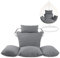 Swing Egg Chair Replacement Cushion, Foldable Water-Resistant Hanging Basket Swing Chair Cushion with Headrest Pillow, Outdoor Porch Backyard Patio Hammock Swing Replacement Cushions (Dark Grey)