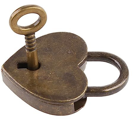Retro Legierung Herzform Schloss Vorhängeschloss Kleine Gepäckbox Schloss mit Schlüsseln Legierung Koffer Spind Hardware Set