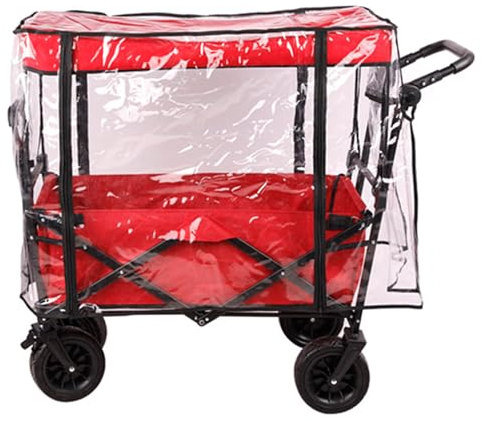 Regenschutz Für Bollerwagen Kinder Faltbare Regenverdeck Regenabdeckung Transparent Für Handwagen Tragbar Strand Regenschutzhülle Verdeck Für Bollerwagen Zubehör Wasserdicht
