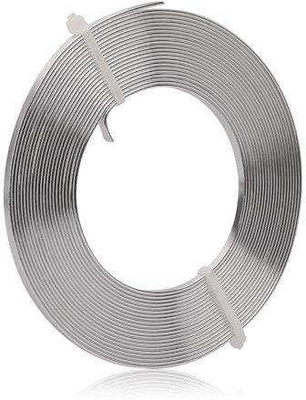 Filo di alluminio piatto – 3 x 1 mm – 5 metri di larghezza filo piatto per gioielli artigianali per attaccatura, modellazione, rubinetto, creazione di gioielli, argento