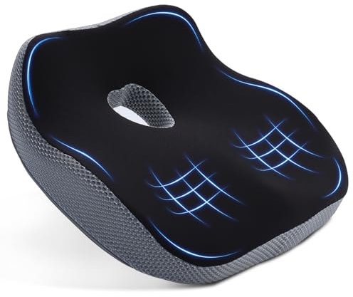 Doteonyou Seat Cushions for Office Chair - Ergonomic Office Chair Cushion Improves Posture - Memory Foam Seat Cushion for Back & Tailbone Pressure Relief - for Desk Chair,Car Seat,Wheelchair