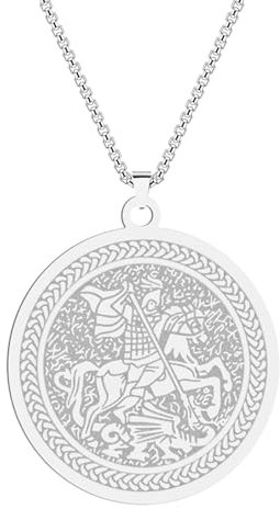 IOETSEUT Herren Halsketten Gothic Christ Heiliger Anhänger Halskette Männer Medaillon Symbol Schmuck Talisman Halskette Freund Geschenk das Geschenk