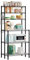 KZOBYD 6-Tier Kitchen Baker's Rack, Microwave Oven Stand with 6 Adjustable Storage Shelves, Metal Kitchen Utility Shelves Unit, Industrial Coffee Bar Station, S Hooks & Shelf Liners, 70 x 40 x 154 cm
