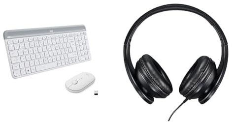 Logitech MK470 Slim Wireless & Acer Headset AHW115 - (integrated mic,